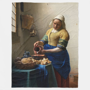 Johannes Vermeer - The Milkmaid Fleece Blanket