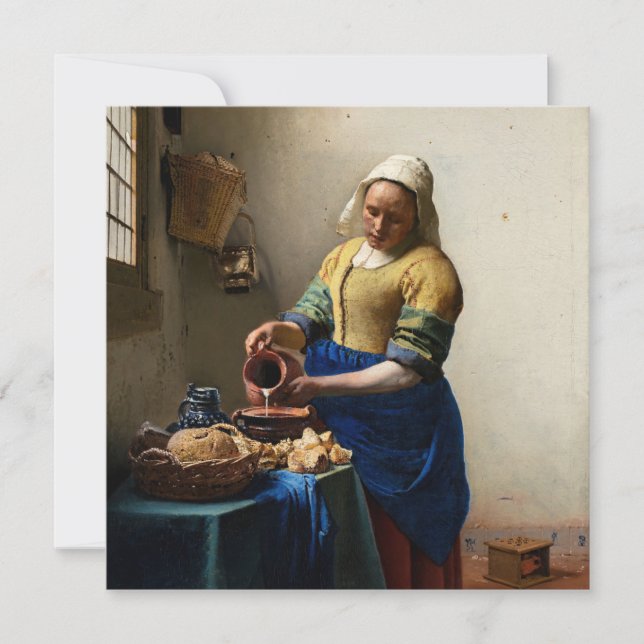 Johannes Vermeer - The Milkmaid Invitation (Front)