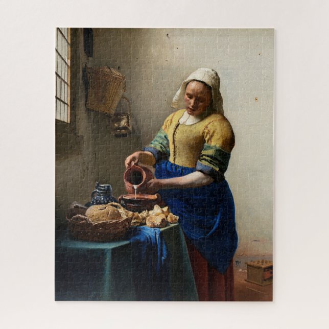 Johannes Vermeer - The Milkmaid Jigsaw Puzzle (Vertical)
