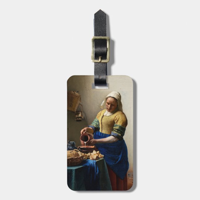 Johannes Vermeer - The Milkmaid Luggage Tag (Front Vertical)