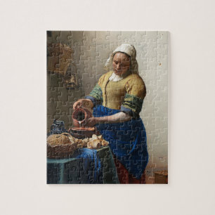 Johannes Vermeer - The Milkmaid Painting Jigsaw Puzzle