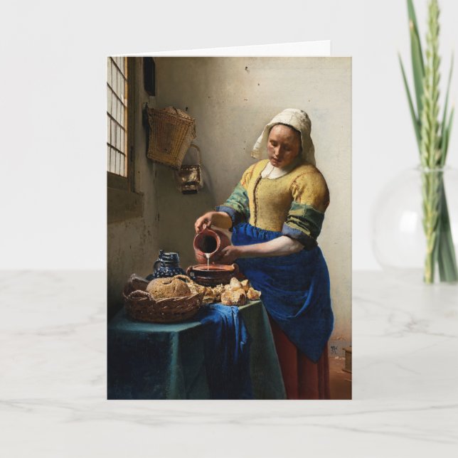 Johannes Vermeer - The Milkmaid Postcard (Front)
