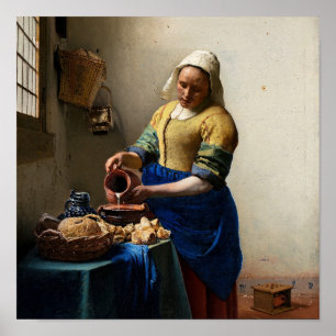 Johannes Vermeer - The Milkmaid Poster