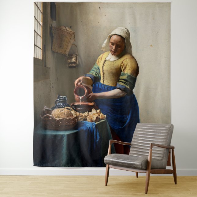 Johannes Vermeer - The Milkmaid Tapestry (In Situ)