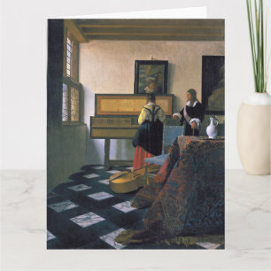 Johannes Vermeer, van Delft, The Music Lesson Card