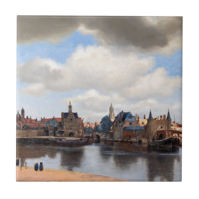 Johannes Vermeer - View of Delft Ceramic Tile (Front)