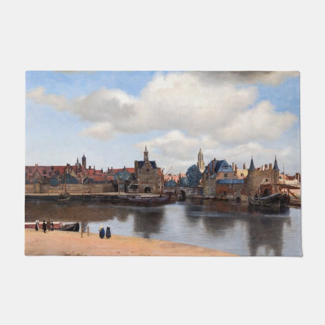 Johannes Vermeer - View of Delft Doormat (Front)