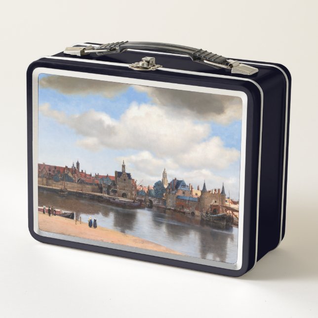Johannes Vermeer - View of Delft Metal Lunch Box (Front)