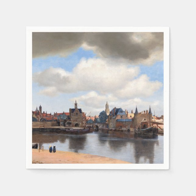 Johannes Vermeer - View of Delft Napkin (Front)