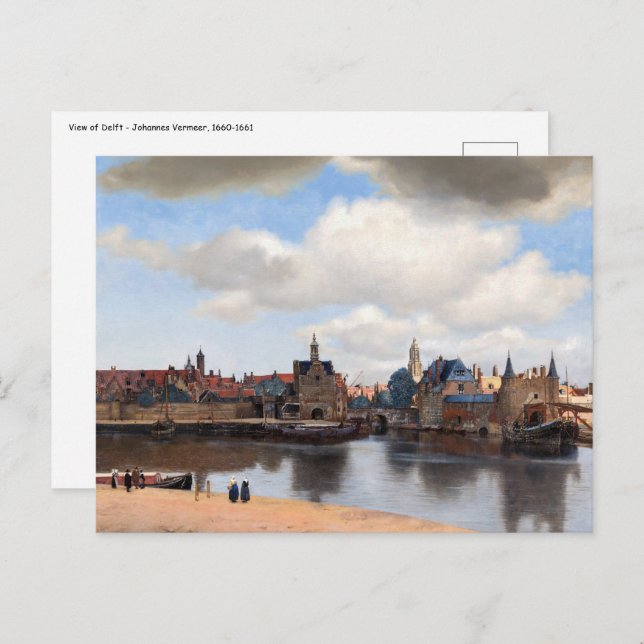 Johannes Vermeer - View of Delft Postcard (Front/Back)