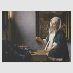 Johannes Vermeer - Woman Holding a Balance Tissue Paper