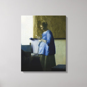 Johannes Vermeer - Woman in Blue Reading a Letter Canvas Print