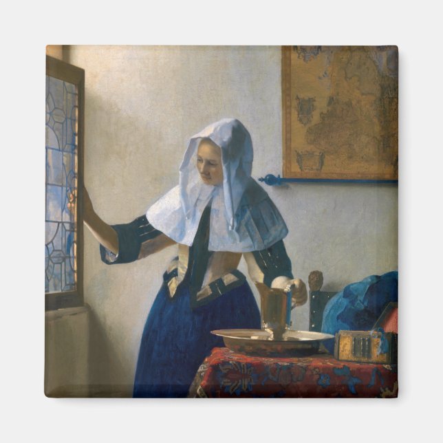 Johannes Vermeer - Woman with a Water Pitcher Magnet (Front)