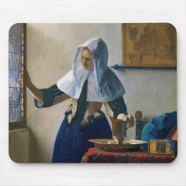 Johannes Vermeer - Woman with a Water Pitcher Mouse Pad (Front)