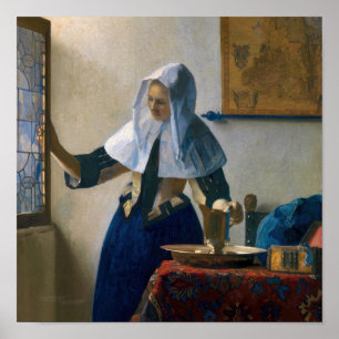 Johannes Vermeer - Woman with a Water Pitcher Poster