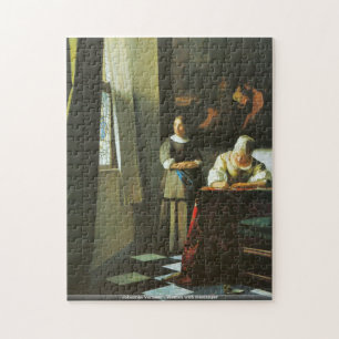 Johannes Vermeer - Woman with messenger Jigsaw Puzzle