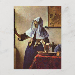 Johannes Vermeer - Young woman with a water jug at Postcard