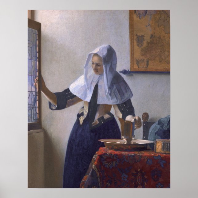 Johannes Vermeer, Young Woman with a Water Jug Poster (Front)