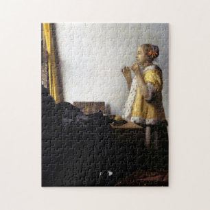 Johannes Vermeer - Young Woman with Pearl Necklace Jigsaw Puzzle
