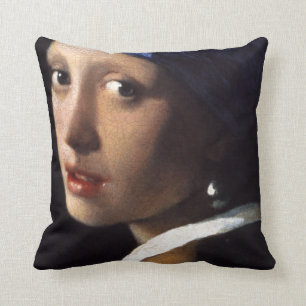 Johannes Vermeer's Girl with a Pearl Earring Cushion
