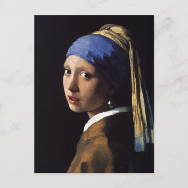 Johannes Vermeer's Girl with a Pearl Earring Postcard (Front)