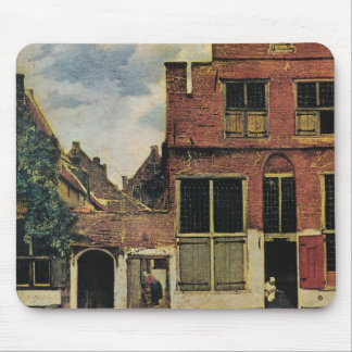 Johannes Vermeer's Street in Delft (circa 1660) Mouse Pad