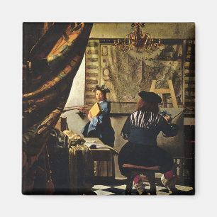 Johannes Vermeer's The Art of Painting circa 1668 Magnet