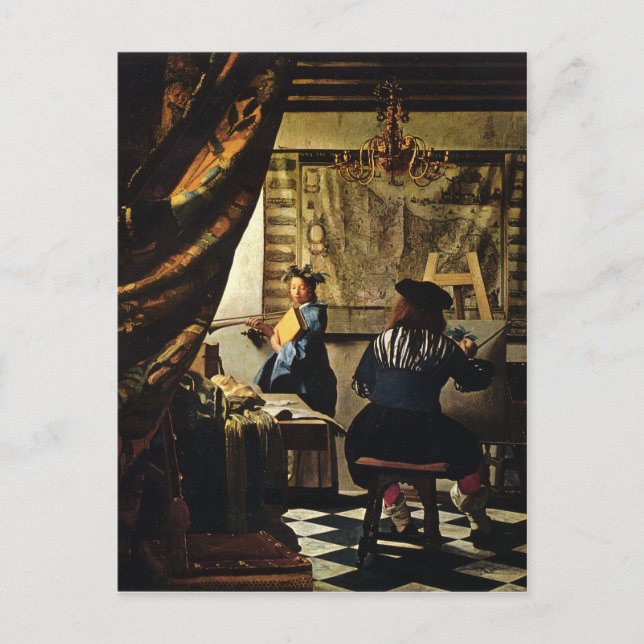 Johannes Vermeer's The Art of Painting circa 1668 Postcard (Front)