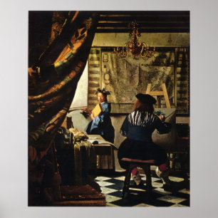 Johannes Vermeer's The Art of Painting circa 1668 Poster