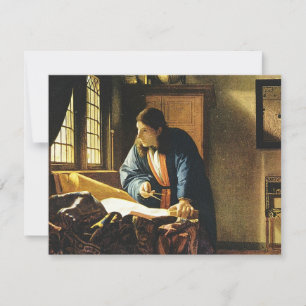 Johannes Vermeer's The Geographer (circa 1669) Invitation