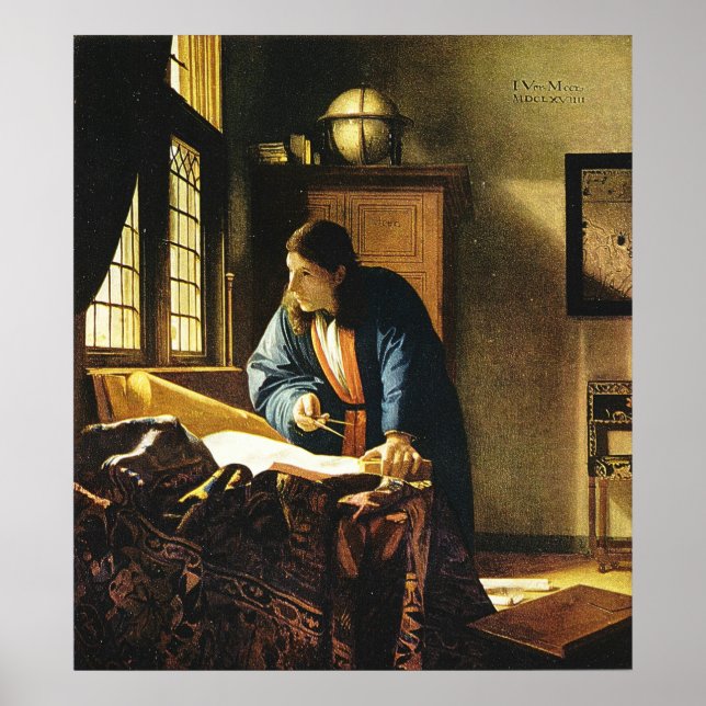 Johannes Vermeer's The Geographer (circa 1669) Poster (Front)