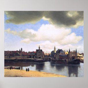 Johannes Vermeer's View of Delft (circa 1660) Poster