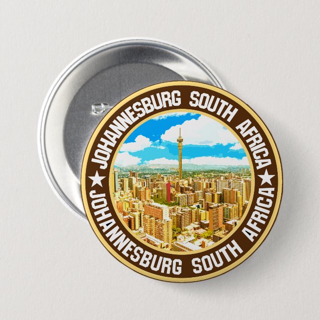 Johannesburg                                       7.5 cm round badge (Front & Back)