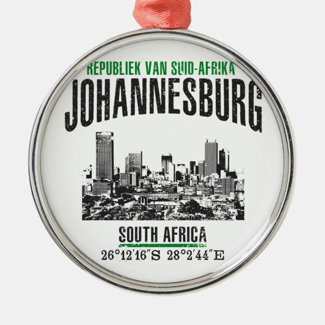 Johannesburg Metal Tree Decoration (Front)
