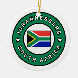 Johannesburg South Africa Ceramic Tree Decoration