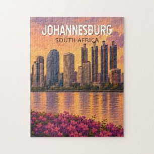 Johannesburg South Africa Illustration Travel Art Jigsaw Puzzle