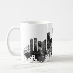 Johannesburg South Africa Skyline BW Coffee Mug