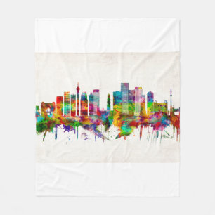 Johannesburg South Africa Skyline Fleece Blanket