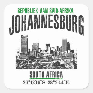 Johannesburg Square Sticker