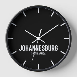 Johannesburg Time Zone Newsroom Wall Clock
