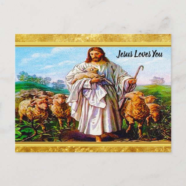 John 10:7-21 I Am the Good Shepherd Postcard (Front)