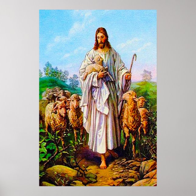 John 10:7-21 I Am the Good Shepherd Poster (Front)