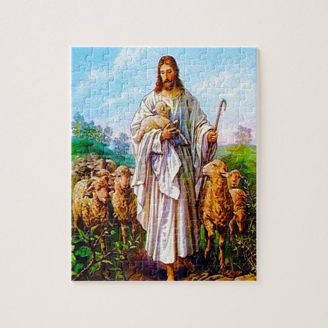 John 10:7-21 I Am the Good Shepherd Puzzle (Vertical)