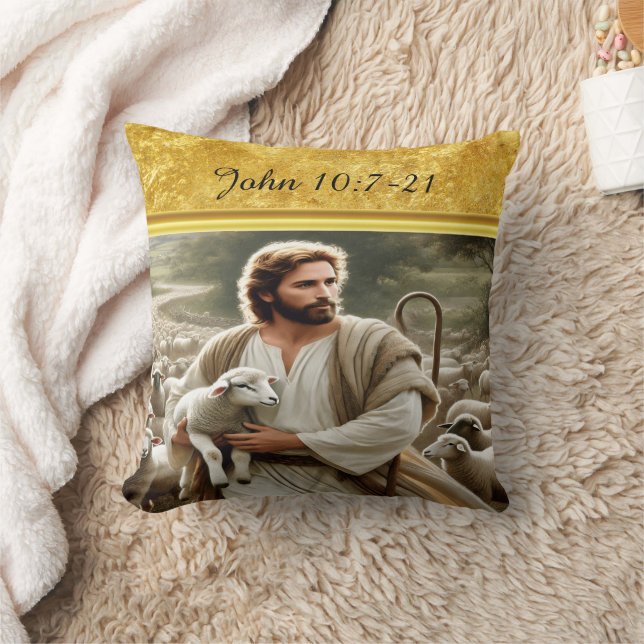 John 10:7 Radiant Shepherd Vision Cushion (Blanket)