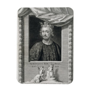 John (1167-1216) King of England from 1199, engrav Magnet