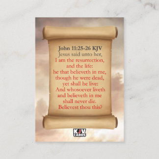 John 11:25-26 KJV Cards