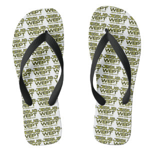 John 11:35 Bible Verse KJV Quote All-Over Thongs