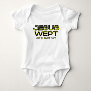 John 11:35 Bible Verse KJV Quote Unisex Baby Bodysuit