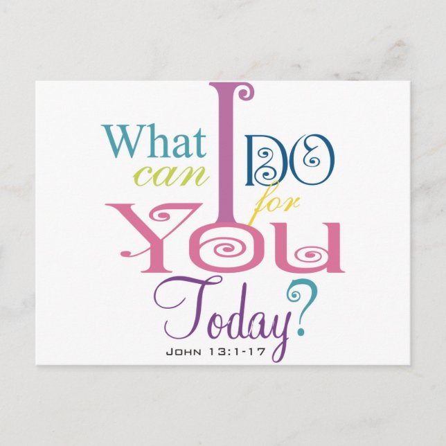 John 13:1-17 Wash Disciples Feet Scripture-Wear Postcard (Front)