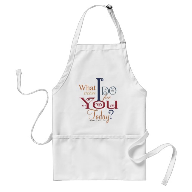 John 13:1-17 Wash Disciples Feet Scripture-Wear Standard Apron (Front)